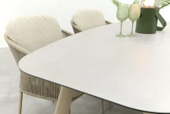 Taste Florence/Manolo 4-persoons Deens ovale tuinset 180x95 cm. - Latte