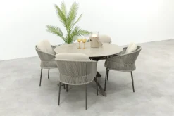 Taste Florence/Prado 4-persoons ronde dining tuinset Ø130 cm. - Terre