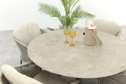 Taste Florence/Prado 4-persoons ronde dining tuinset Ø130 cm. - Terre