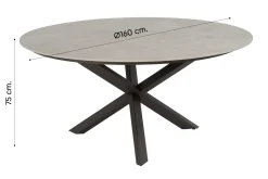 Taste Florence/Prado 6-persoons ronde dining tuinset Ø160 cm. - Terre
