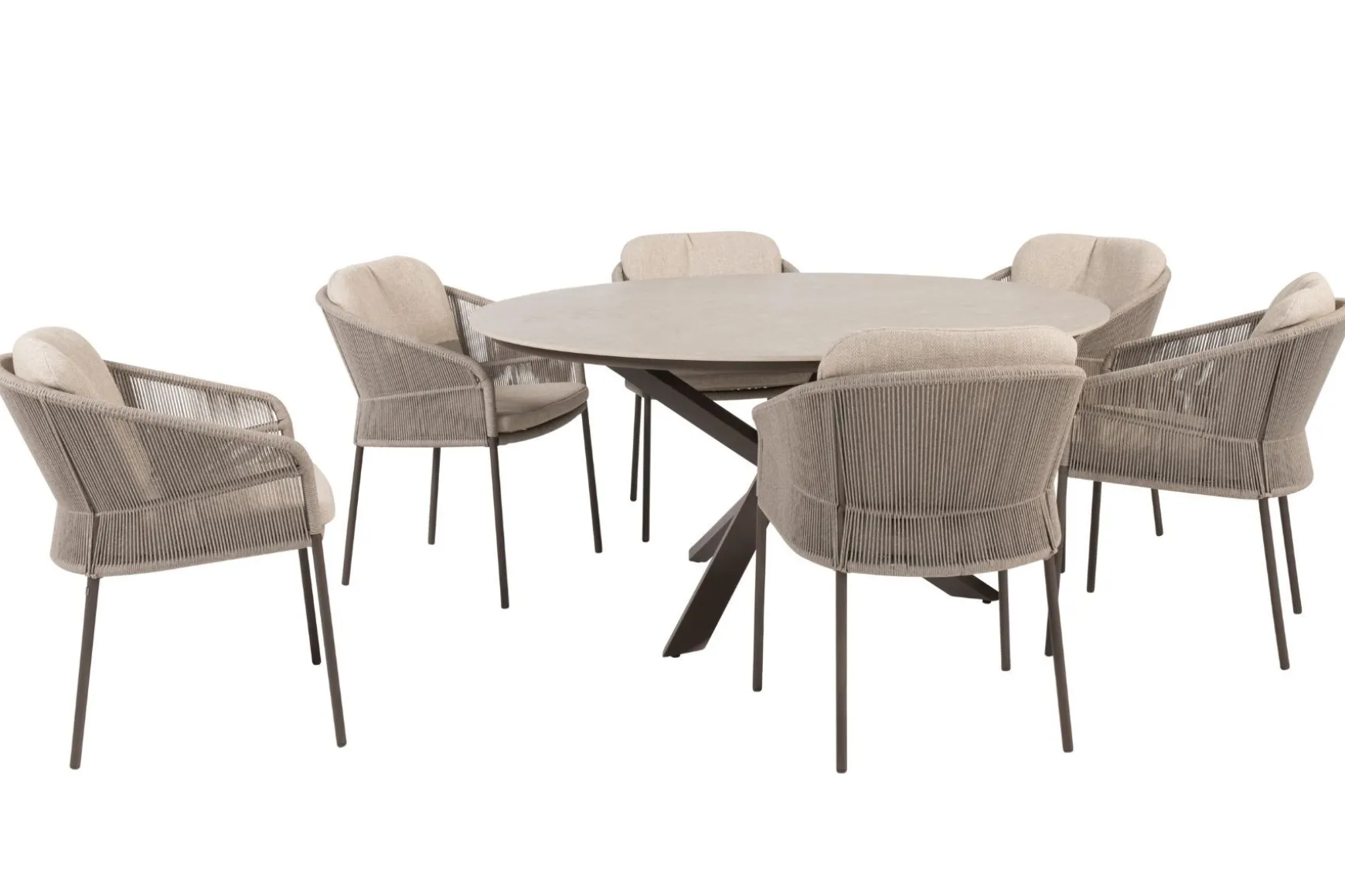 Taste Florence/Prado 6-persoons ronde dining tuinset Ø160 cm. - Terre