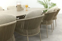 Taste FLorence/Prado 8-persoons Deens ovale dining tuinset 300x110 cm. - Latte