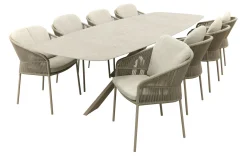 Taste FLorence/Prado 8-persoons Deens ovale dining tuinset 300x110 cm. - Latte