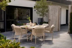 Taste Florence/Prado 6-persoons ronde dining tuinset Ø160 cm. - Latte
