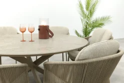 Taste Florence/Prado 6-persoons ronde dining tuinset Ø160 cm. - Latte