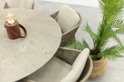 Taste Florence/Prado 6-persoons ronde dining tuinset Ø160 cm. - Latte
