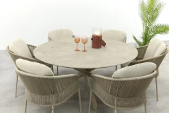 Taste Florence/Prado 6-persoons ronde dining tuinset Ø160 cm. - Latte