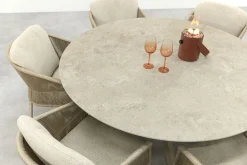 Taste Florence/Prado 6-persoons ronde dining tuinset Ø160 cm. - Latte
