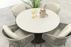 Taste Florence/Rodez ronde 4-persoons tuinset Ø120 cm. - Terre