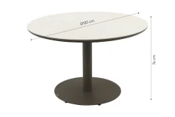 Taste Florence/Rodez ronde 4-persoons tuinset Ø120 cm. - Terre