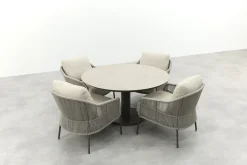 Taste Florence/Sarah ronde low dining tuinset Ø130 cm.- Terre