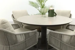Taste Florence/Sarah ronde low dining tuinset Ø130 cm.- Terre