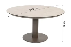 Taste Florence/Sarah ronde low dining tuinset Ø130 cm.- Terre