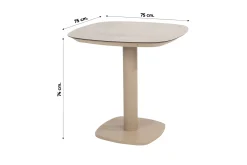 Taste Manolo dining tuintafel 75x75 cm. - Latte