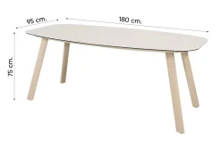 Taste Manolo tuintafel 180x95 cm. - Latte