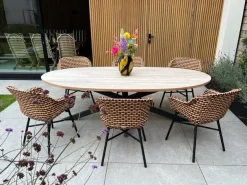 Taste Prado Ellips ovale tuintafel - 240x115 cm. - Antraciet