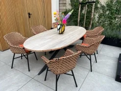 Taste Prado Ellips ovale tuintafel - 240x115 cm. - Antraciet