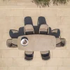 Taste Prado keramische deens ovale tuintafel 240x105 cm. - Terre