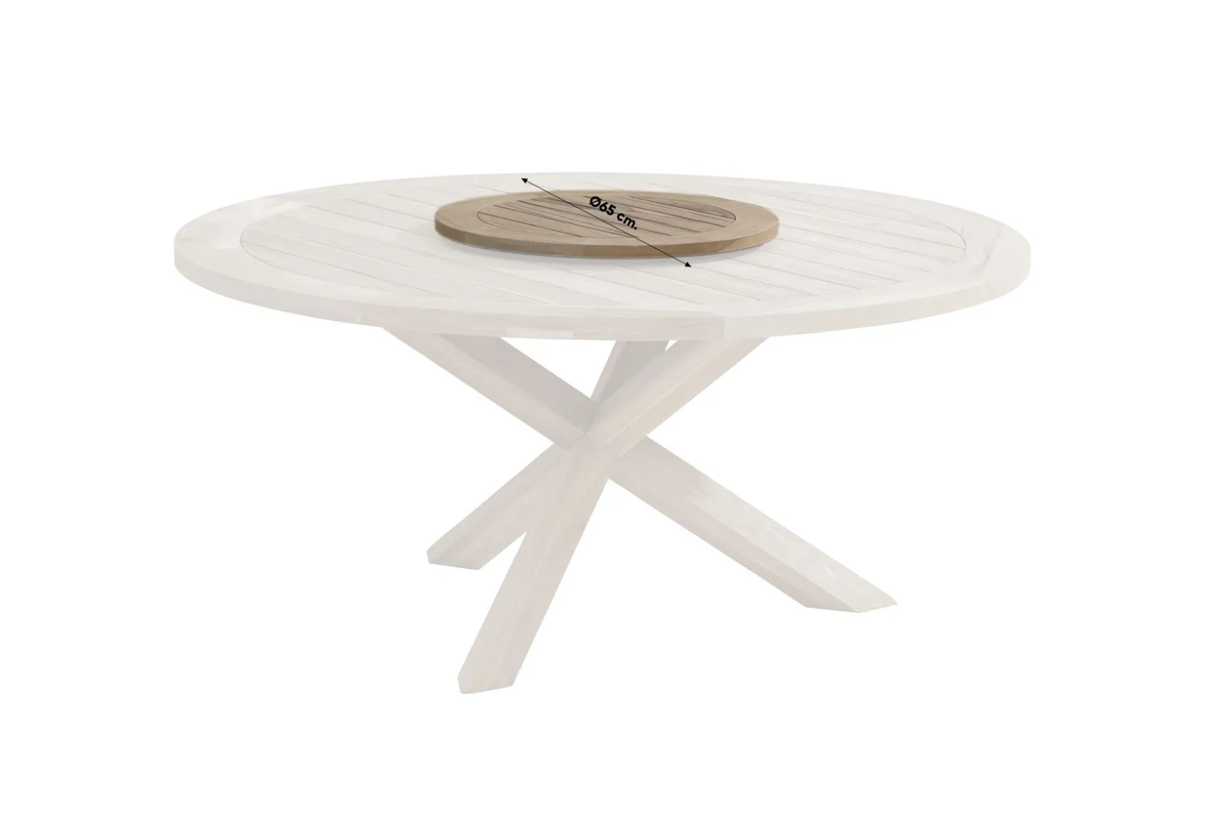 Taste Prado ronde tuintafel Ø160 cm. + draaiplateau - terre