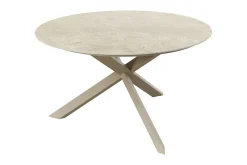 Taste Prado ronde tuintafel keramiek Ø130 cm. - Latte