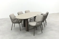 Taste Puglia/Denia 6-persoons organische tuinset 240x105 cm. - Terre