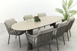 Taste Puglia/Denia 6-persoons organische tuinset 240x105 cm. - Terre