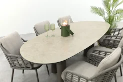 Taste Puglia/Denia 6-persoons organische tuinset 240x105 cm. - Terre