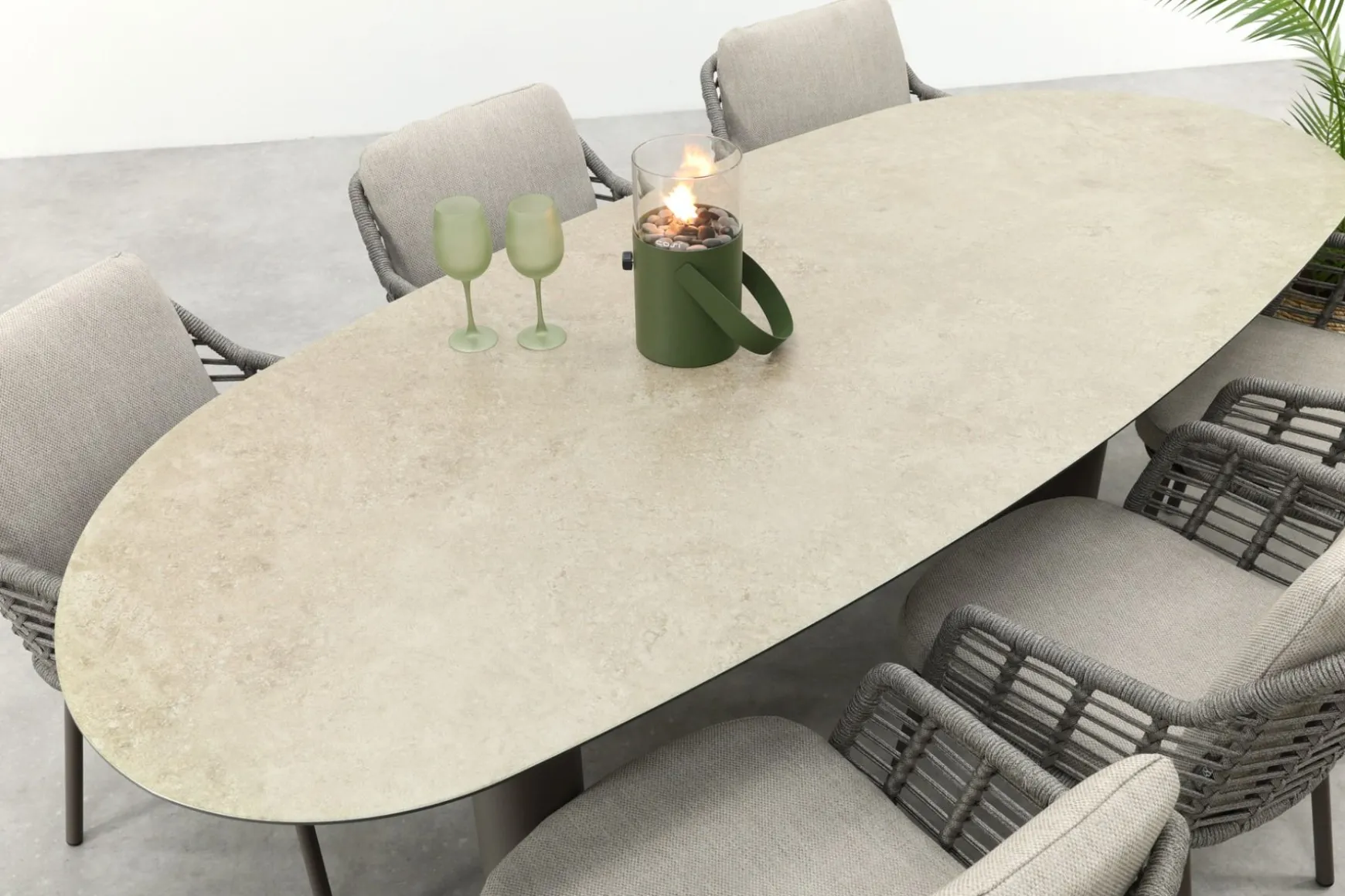 Taste Puglia/Denia 6-persoons organische tuinset 240x105 cm. - Terre