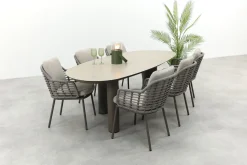 Taste Puglia/Denia 6-persoons organische tuinset 240x105 cm. - Terre
