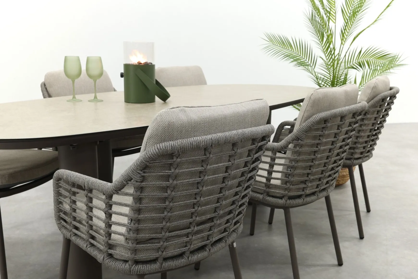 Taste Puglia/Denia 6-persoons organische tuinset 240x105 cm. - Terre