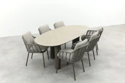 Taste Puglia/Denia 6-persoons organische tuinset 240x105 cm. - Terre