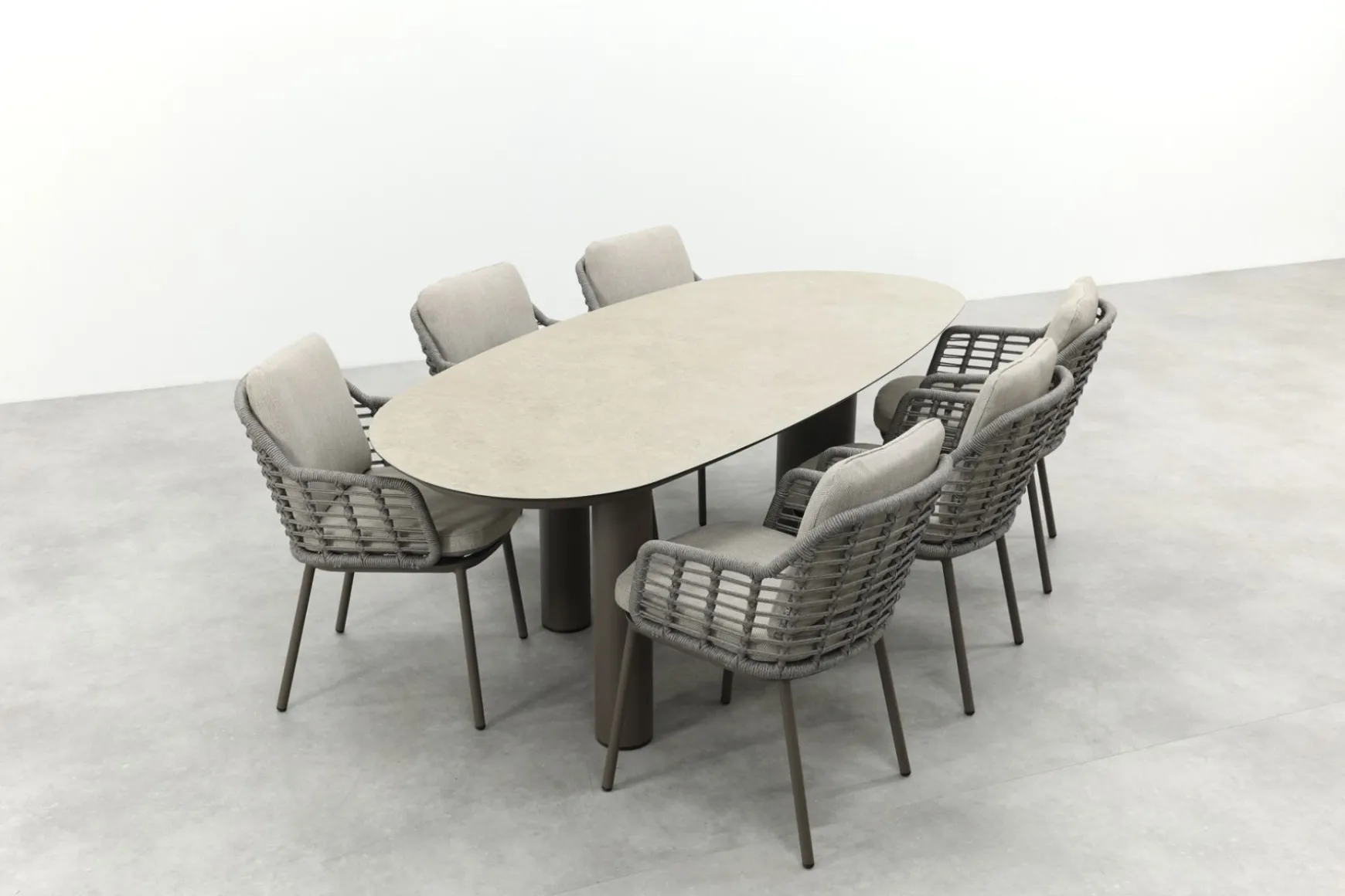 Taste Puglia/Denia 6-persoons organische tuinset 240x105 cm. - Terre