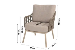 Taste Puglia/Donato low dining tuinset - Ø160 cm.