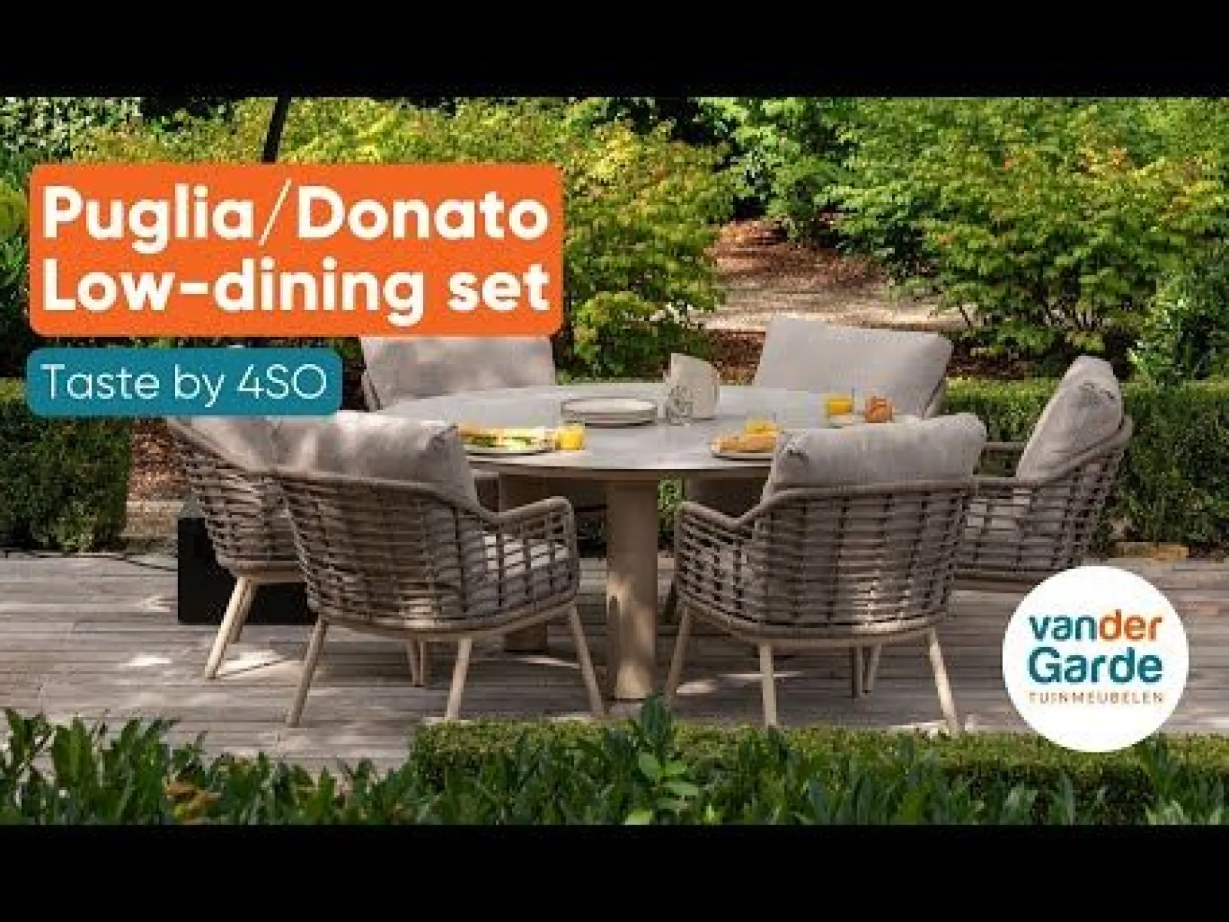 Taste Puglia/Donato low dining tuinset - Ø160 cm.