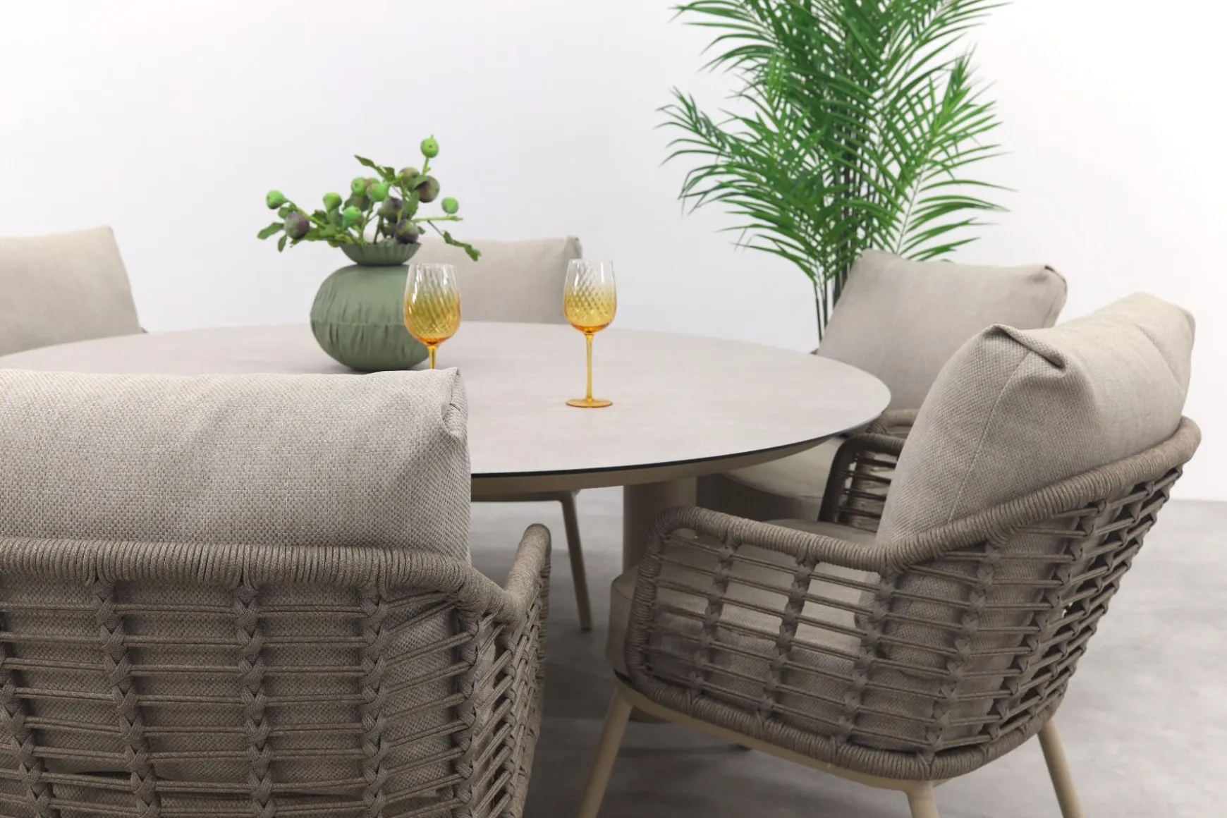 Taste Puglia/Donato low dining tuinset - Ø160 cm.