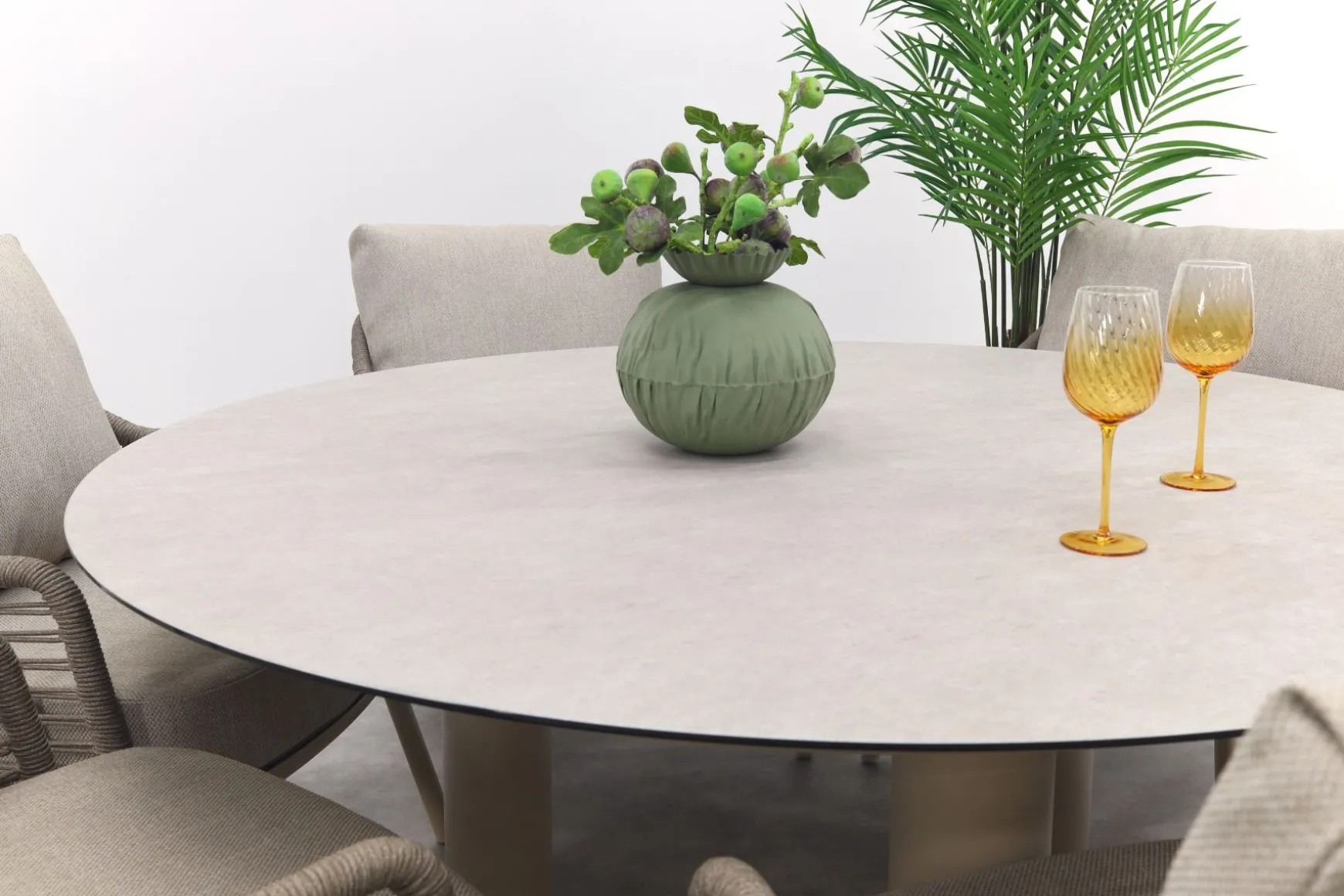Taste Puglia/Donato low dining tuinset - Ø160 cm.
