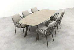 Taste Puglia/Manolo 6-persoons Deens ovale tuinset 240x103 cm. - Terre