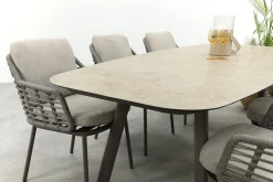 Taste Puglia/Manolo 6-persoons Deens ovale tuinset 240x103 cm. - Terre