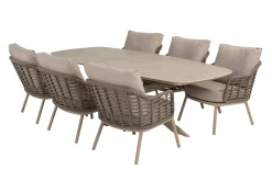 Taste Puglia/Nevada low dining tuinset (7-delig) - Latte