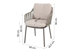 Taste Puglia/Prado 8-persoons Deens ovale tuinset 300x110 cm. - Terre
