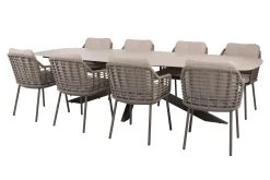 Taste Puglia/Prado 8-persoons Deens ovale tuinset 300x110 cm. - Terre