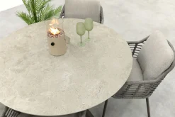 Taste Puglia/Prado 4-persoons ronde dining tuinset Ø130 cm. - Terre
