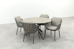 Taste Puglia/Prado 4-persoons ronde dining tuinset Ø130 cm. - Terre