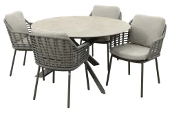 Taste Puglia/Prado 4-persoons ronde dining tuinset Ø130 cm. - Terre