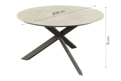 Taste Puglia/Prado 4-persoons ronde dining tuinset Ø130 cm. - Terre