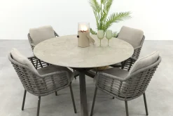 Taste Puglia/Prado 4-persoons ronde dining tuinset Ø130 cm. - Terre
