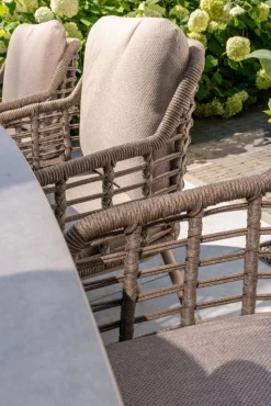 Taste Puglia/Prado 4-persoons ronde dining tuinset Ø130 cm. - Teak/Latte