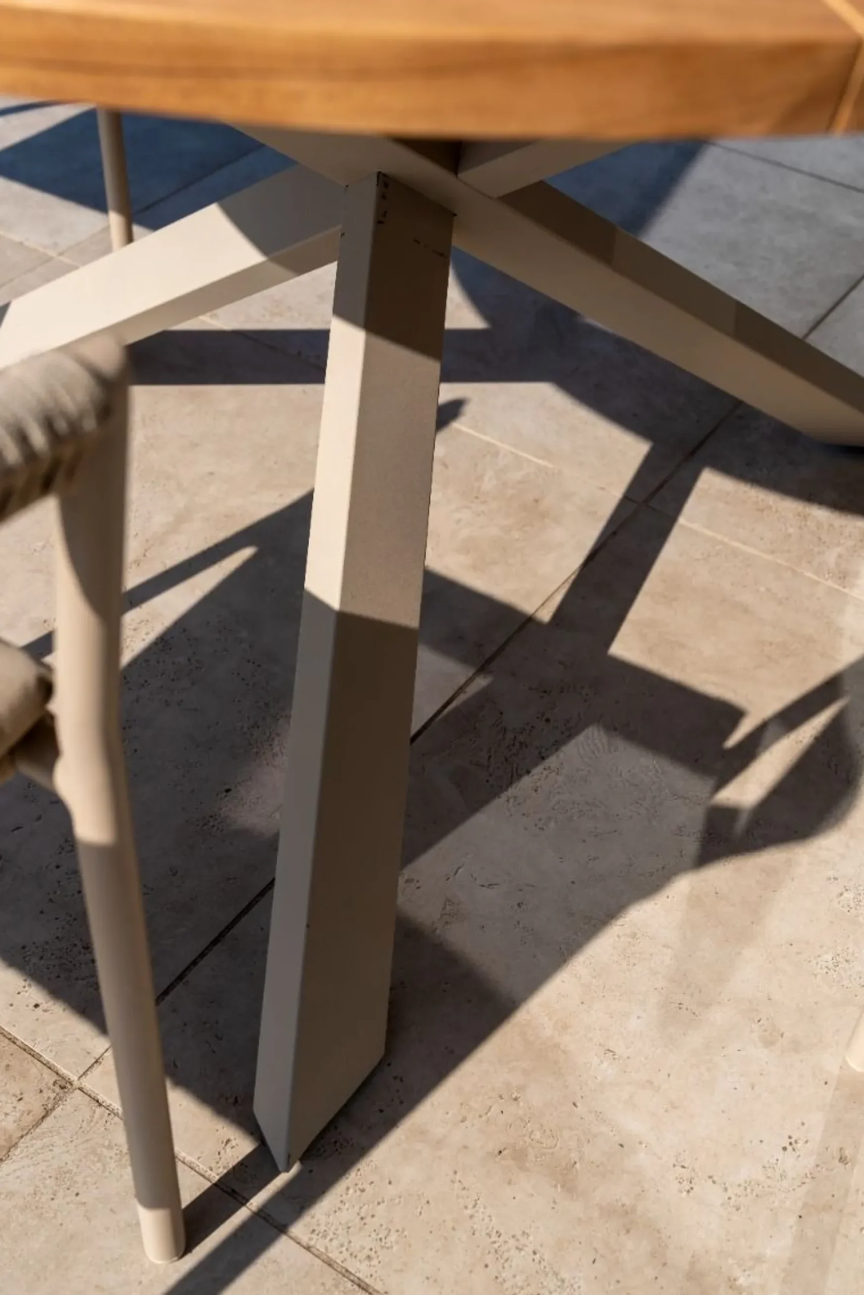 Taste Puglia/Prado 6-persoons ronde dining tuinset Ø160 cm. - Teak/Latte
