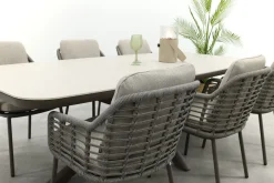 Taste Puglia/Soreno deens ovale tuinset voor 6 personen 240x110 cm. - Terre