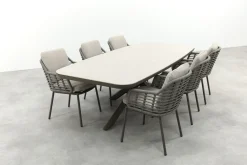 Taste Puglia/Soreno deens ovale tuinset voor 6 personen 240x110 cm. - Terre